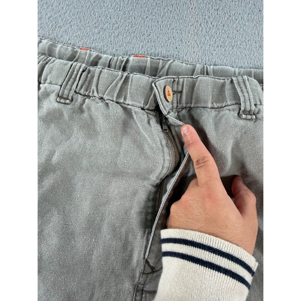 Tommy‎ Bahama Shorts Men's 2XB Gray Linen Cargo Pockets Elastic Waist Mid Rise - Picture 4 of 10